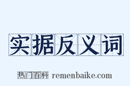 实据反义词是什么意思的图片
